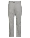 Pt Torino Man Pants Light Grey Size 38 Virgin Wool, Elastane In Gray