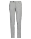 Pt Torino Light Grey Pressed-crease Tailored Trousers In Grey