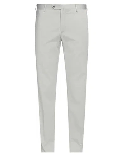 Pt Torino Man Pants Light Grey Size 40 Cotton, Silk, Elastane