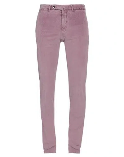Pt Torino Man Pants Lilac Size 30 Cotton, Lyocell, Elastane In Pink