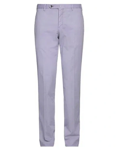 Pt Torino Man Pants Lilac Size 38 Cotton, Elastane