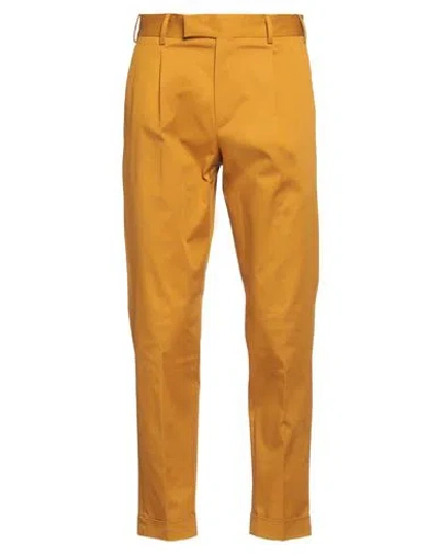 Pt Torino Man Pants Marigold Size 38 Cotton, Linen In Yellow