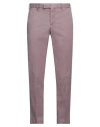 Pt Torino Man Pants Mauve Size 34 Cotton, Elastane In Purple