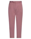 Pt Torino Man Pants Mauve Size 36 Cotton, Linen In Purple