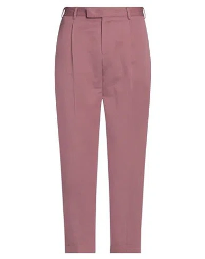Pt Torino Man Pants Mauve Size 36 Cotton, Linen In Purple