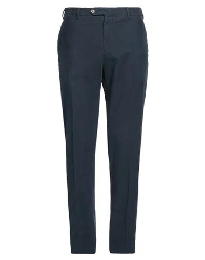 Pt Torino Man Pants Midnight Blue Size 38 Cotton, Elastane In Blue