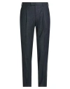 Pt Torino Man Pants Midnight Blue Size 36 Virgin Wool, Silk, Elastane In Blue