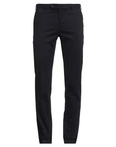 Pt Torino Man Pants Midnight Blue Size 42 Cotton, Elastane In Black