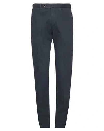 Pt Torino Man Pants Midnight Blue Size 42 Cotton, Elastane