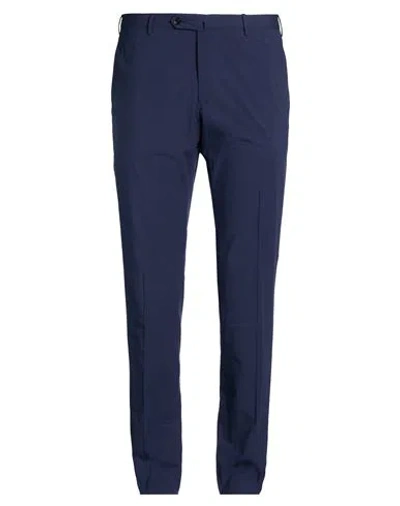 Pt Torino Man Pants Midnight Blue Size 42 Cotton, Elastane In Multi