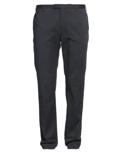 Pt Torino Man Pants Midnight Blue Size 42 Cotton, Silk, Elastane In Blue