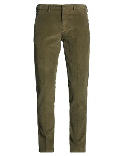 Pt Torino Man Pants Military Green Size 32 Cotton, Elastane In Multi