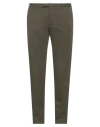 Pt Torino Man Pants Military Green Size 34 Cotton, Elastane