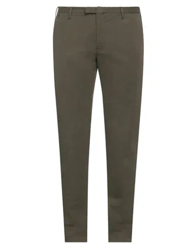 Pt Torino Man Pants Military Green Size 34 Cotton, Elastane In Brown