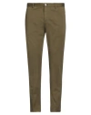 Pt Torino Man Pants Military Green Size 34 Cotton, Elastane