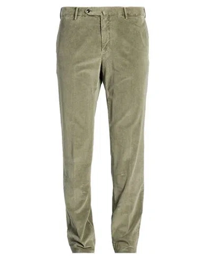 Pt Torino Man Pants Military Green Size 36 Cotton, Lyocell, Elastane