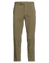 Pt Torino Man Pants Military Green Size 36 Cotton, Polyamide, Elastane