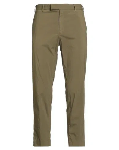 Pt Torino Man Pants Military Green Size 36 Cotton, Polyamide, Elastane