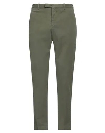 Pt Torino Man Pants Military Green Size 36 Modal, Cotton, Elastane