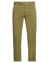 Pt Torino Man Pants Military Green Size 38 Cotton, Elastane