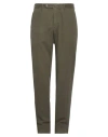 Pt Torino Man Pants Military Green Size 34 Modal, Cotton, Elastane