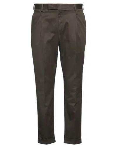 Pt Torino Man Pants Military Green Size 40 Cotton, Elastane In Green