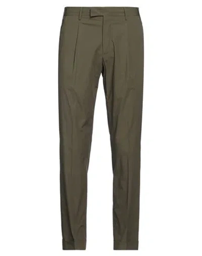 Pt Torino Man Pants Military Green Size 40 Cotton, Elastane