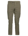Pt Torino Man Pants Military Green Size 40 Cotton, Elastane In Green