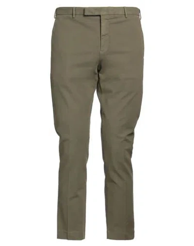 Pt Torino Man Pants Military Green Size 40 Cotton, Elastane