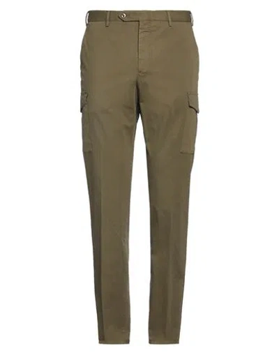 PT TORINO PT TORINO MAN PANTS MILITARY GREEN SIZE 42 COTTON, LINEN, ELASTANE