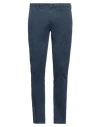 Pt Torino Man Pants Navy Size 34 Cotton, Elastane In Navy Blue