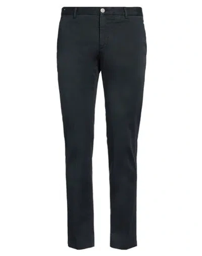 Pt Torino Man Pants Navy Size 36 Cotton, Elastane In Navy Blue