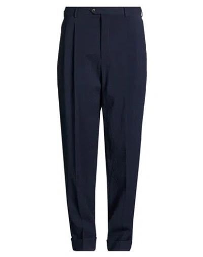 Pt Torino Man Pants Navy Size 36 Virgin Wool, Elastane In Multi