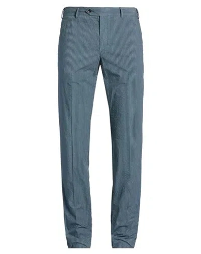 Pt Torino Man Pants Navy Size 38 Cotton, Polyester, Elastane In Blue