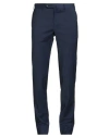 Pt Torino Man Pants Navy Size 42 Polyester, Wool, Elastane In Blue