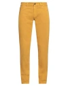 Pt Torino Man Pants Ocher Size 34 Cotton, Elastane In Yellow