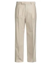 Pt Torino Man Pants Off White Size 36 Cotton, Virgin Wool In Neutral