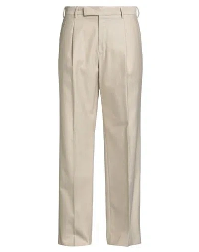 Pt Torino Man Pants Off White Size 36 Cotton, Virgin Wool In Neutral
