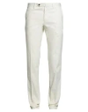 Pt Torino Man Pants Off White Size 38 Cotton, Elastane