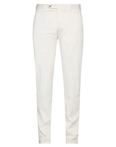 Pt Torino Man Pants Off White Size 38 Cotton, Elastane