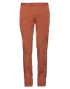 Pt Torino Man Pants Orange Size 38 Cotton, Elastane
