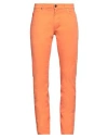 Pt Torino Man Pants Orange Size 40 Cotton, Elastane