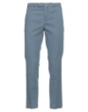 Pt Torino Man Pants Pastel Blue Size 38 Linen, Cotton, Elastane