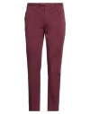 Pt Torino Man Pants Plum Size 36 Cotton, Elastane In Purple