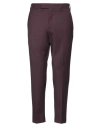 Pt Torino Man Pants Plum Size 38 Virgin Wool, Elastane In Purple