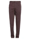 Pt Torino Man Pants Plum Size 38 Cotton, Elastane In Purple