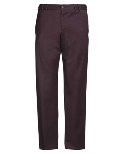 Pt Torino Man Pants Plum Size 38 Virgin Wool, Elastane In Purple