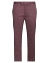 Pt Torino Man Pants Plum Size 38 Virgin Wool, Elastane In Purple