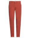 Pt Torino Man Pants Rust Size 31 Cotton, Elastane In Red