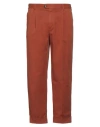 Pt Torino Man Pants Rust Size 36 Cotton, Elastane In Red